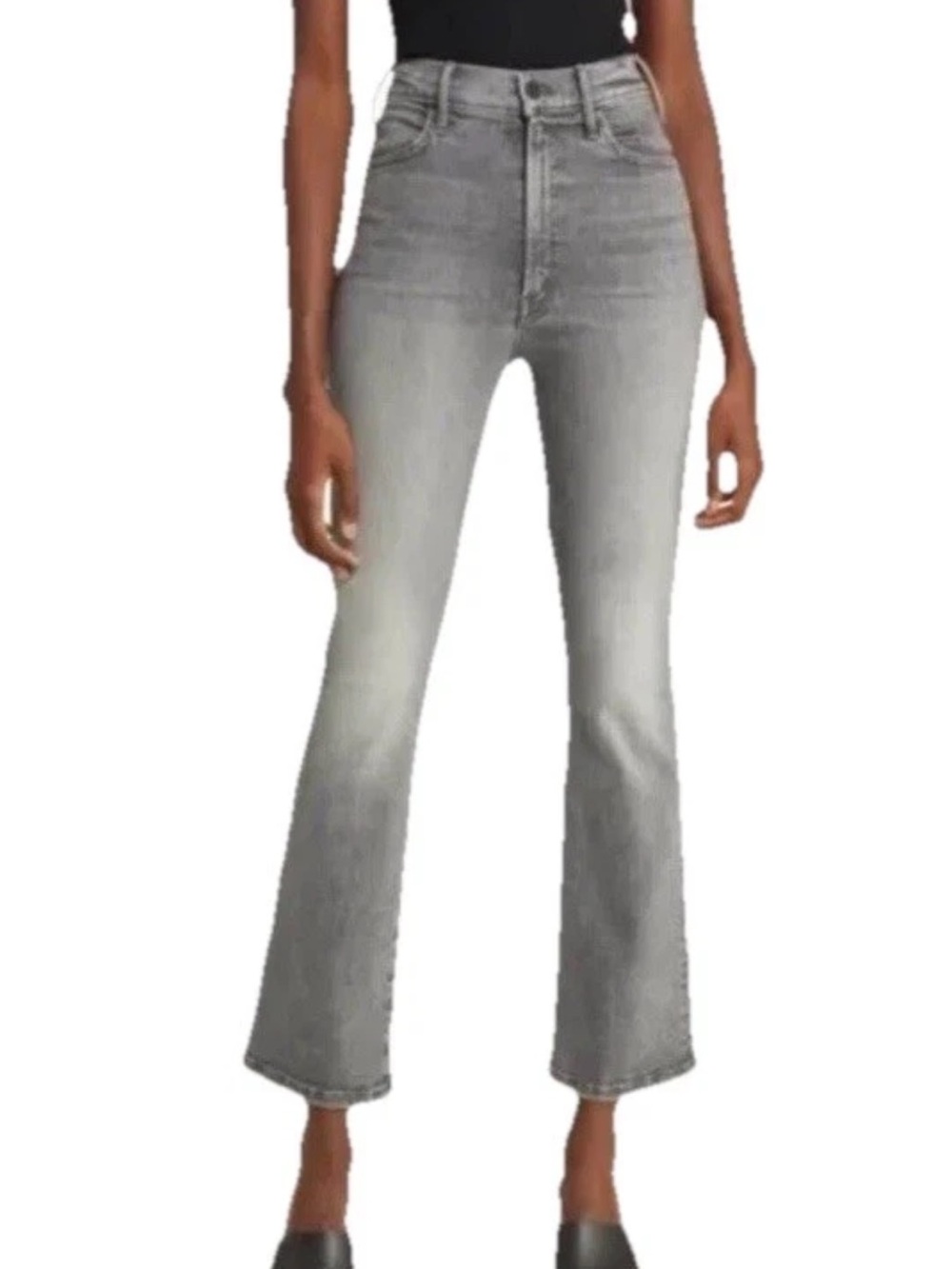 MOTHER Jeans Sz 26 The Hustler Ankle Northern Lights Gray Classic Stretch Denim